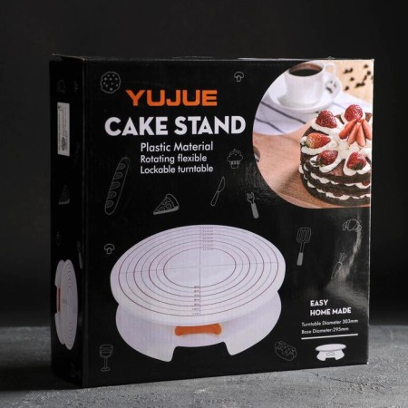 Rotating cake stand, d = 30.5 cm, with a rotation blocker lever, with a spill-5