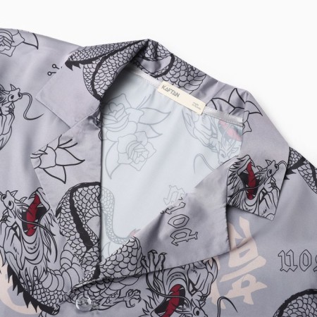 Pajama female (shirt and trousers) KAFTAN "Dragon", size 40-42, gray-7