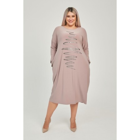 Women's dress, size 62, cappuccino color-2