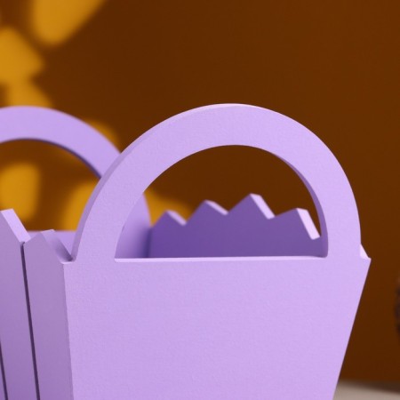 Kashpo wooden 25 × 16 × 17 cm "Maria", side handles, MDF, purple-3