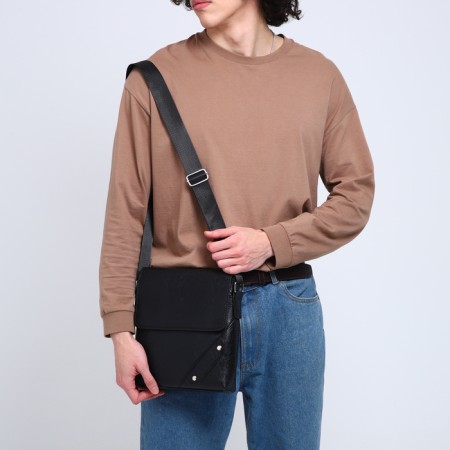 Male bag, black color-5