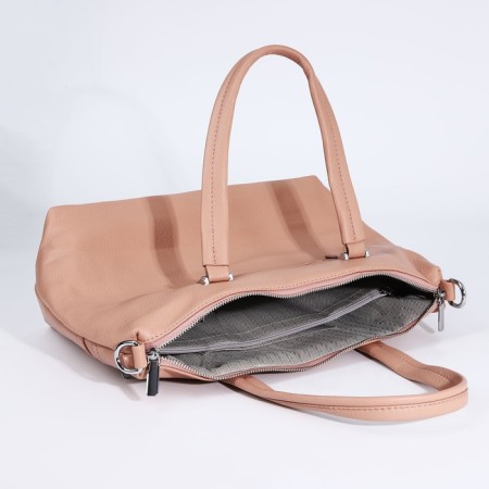 Luggage bag on lightning, 2 external pockets, pink color-6