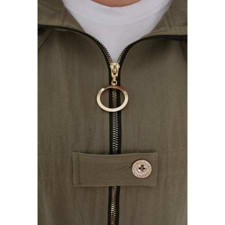 Cardigan female, size 54, green color-5