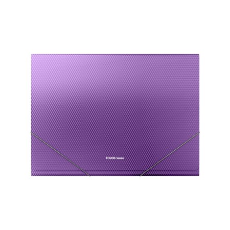 Folder-carte, 12 departments, 700 μm, Erichkrause "Diagonal Vivid", elastic band, embossing, mix-5