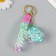 A keychain plastic with a carbine, a strap "Flying Blue Blue" Water with decor1.8x5.3x5.6 cm