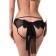 Erotic panties from Erolanta stretch nets, with a bow, black color, size 50-52