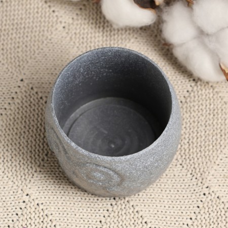 Kashpo "Council" gray, 6.5x6.5x6cm-3