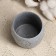 Kashpo "Council" gray, 6.5x6.5x6cm