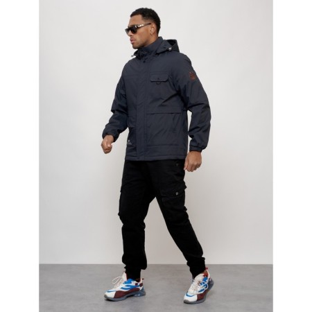 Sports male jacket, size 50, dark blue color-1