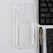 Ibox Crystal case for the iPhone 14 Plus phone, silicone, cardholder, transparent