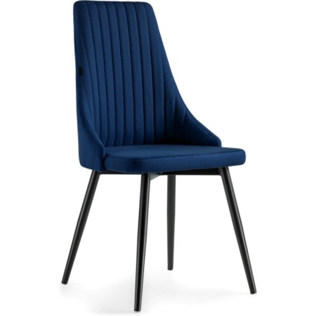 SHEET on the metal frame Narayan Velutto 26 metal/velor, black/blue 47x54x98 cm