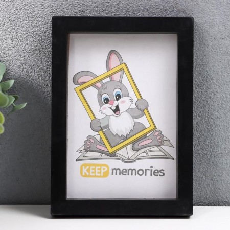 Photo frame plastic L-3 10x15 cm, black