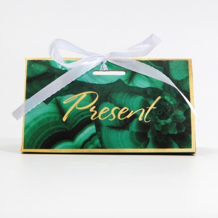 Bonbonnier box, gift packaging, “malachite”, 10 x 5.5 x 5.5 cm-1