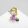 Brooch "Girl" athlete, colored in gold