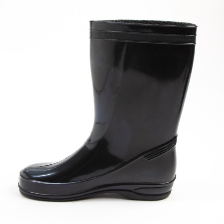 Women's boots with insulation, size 39, black color, PVC-1