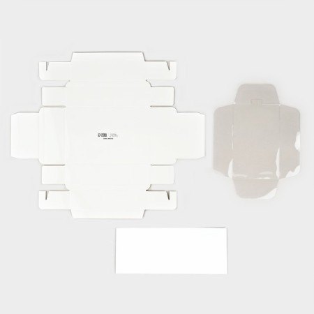 Folding box with a plastic lid "White", 16.5 x 11 x 4 cm-4