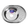 Kitchen sink Mixline 528190, mortise, 0.6 mm, 57x45x16 cm, left, out. 3 1/2 ", with Siphon