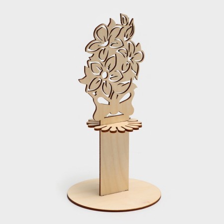 Wooden napkin "Bouquet with a bow", 25 × 13 × 13 cm-2