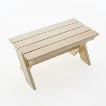Wooden -folding storage shop "Dobroparov" 60x30x30 cm, for a bathhouse-2