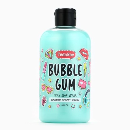 Women's shower gel, 500 ml, chewing gum, teenbee-1