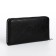 Male purse with zipper, department for bills, for maps, for coins, black color