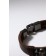 Bracelet Skin Skull is large, with bones, dark brown color with black silver, 8 cm