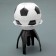 Candle for the cake musical "ball", white-black