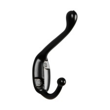 Hook furniture tundra TKD015, two -rod, black, 4 pcs TMP
