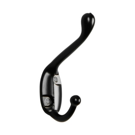 Hook furniture tundra TKD015, two -rod, black, 4 pcs TMP