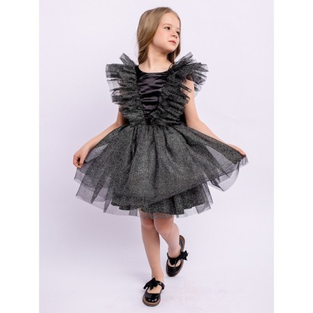 Emmy dress, height 122 cm, black color-6