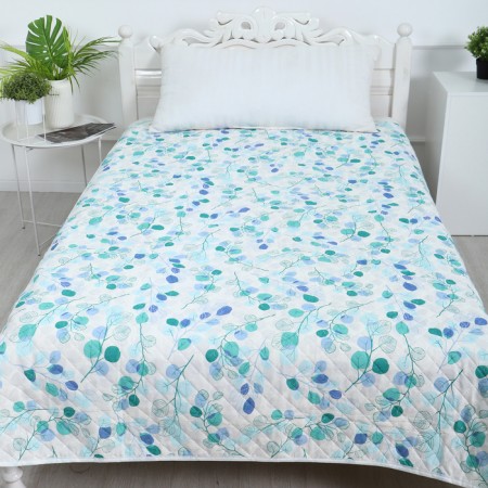 Cover to eucalyptus 150x210cm, b/s blue, calico 120g/m, hl 100%