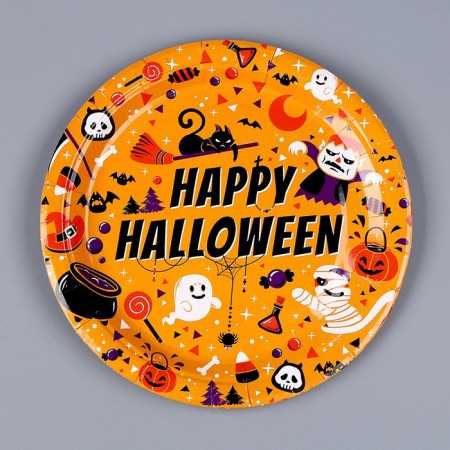 Paper plate "Happy Halloween", in a set of 6 pcs.-1