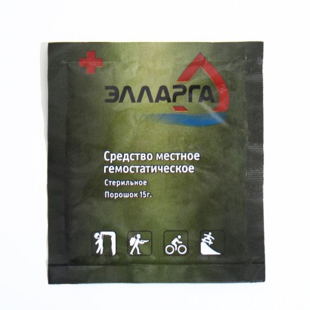 Local hemostatic "Ellarga", powder, sterile, 15 g.