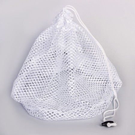 A bag for washing linen shade 30 × 40 cm, large mesh, white color-5