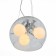Suspension lamp ST LUCE. SL512.103.03. Uvo. 3x60 watts, E27 Globe, 30x30x20 cm, chromium color