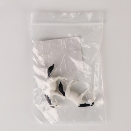 Miniature Puppet "Horse", set 2 pcs., Size 1 pc. - 4.5 × 2.5 × 1 cm, white color-4