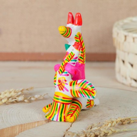 Filimonovskaya toy "Fox with a rooster"-6