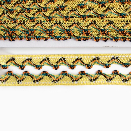 Braid "corners", width 2 cm, winding 25 m., Yellow color-2