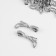 Automatic castle for metal zippers, No. 3, decorative, 10 pcs, Nickel color