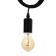 Bayerlux lamp "Figure 9" E27 40W Black 35x21 cm