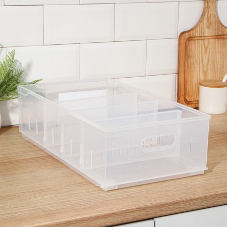 Storage container without a cover of Rolly, 11.5 l, 24.2 × 45 × 12.9 cm, transparent-1