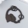 A keychain-key a metal "Elephant lets the fountain" 4.5x4.4 cm