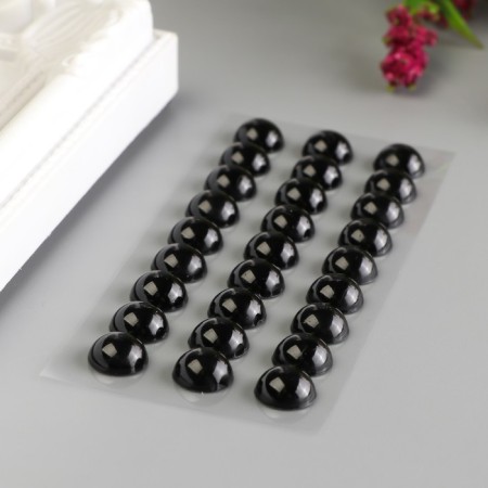 Decorative stickers "Pearls" 1 cm, 27 pcs, black-1