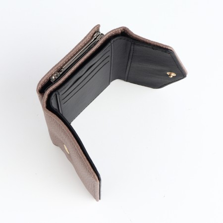Women's wallet on the button, gray color-5