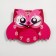 Watch Wall children's "pink owl", smooth move, 24 x 24 cm