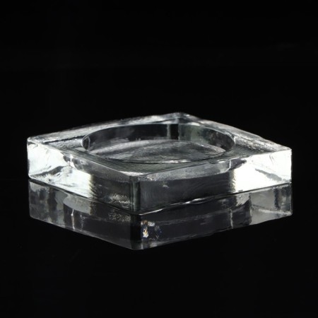Square candlestick, 10x10x2 cm, with in -depth diameter of 7.7 cm-3