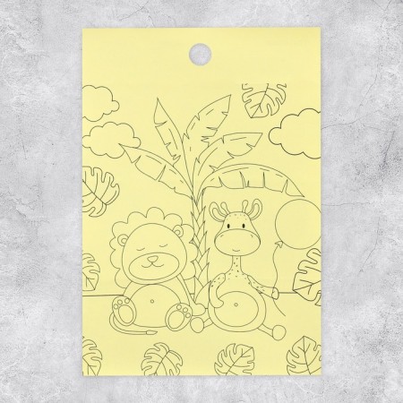 Paper stickers "jungle", with coloring on the back, 11 × 15.5 cm-2