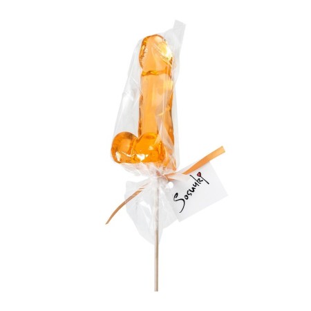 Lollipop Sosuchki "Penis Amaretto", Orange color, 173 g-3