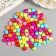 Beads for creativity plastic "Heart -to -beeous" Color set 100 pcs 1x1.1 cm