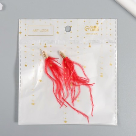 Decor for creativity Pen "Brush Ostrus" set 2 pcs red 9x0.5 cm-3